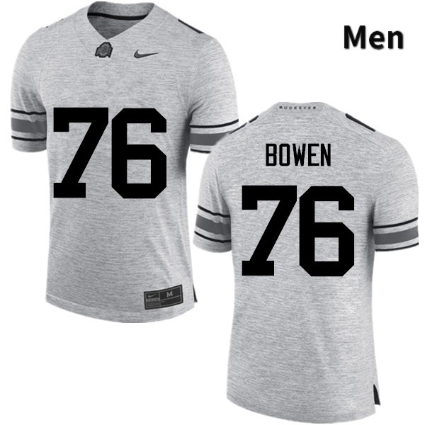 Ohio State Buckeyes Branden Bowen Men's #76 Gray Game Stitched College Football Jersey